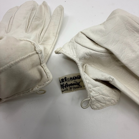 Unused ,Vintage, Roger Fare for Saks Fifth Avenue Cream Kidskin Gloves , France - Picture 10 of 12